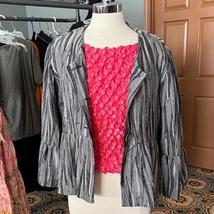 Elegant Black and Gray Women's Blazer